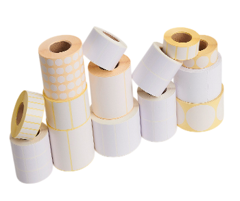 Rollos de etiquetas blanco