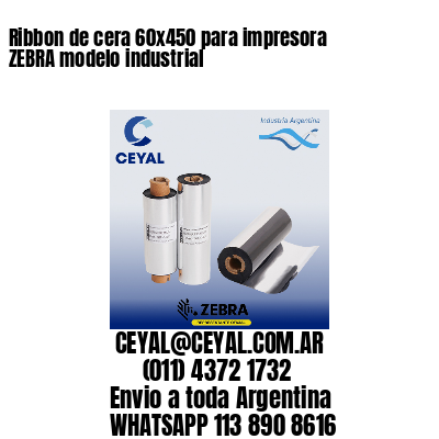 Ribbon de cera 60×450 para impresora ZEBRA modelo industrial