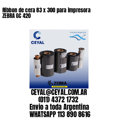 Ribbon de cera 83 x 300 para impresora ZEBRA GC 420