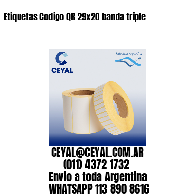 Etiquetas Codigo QR 29×20 banda triple
