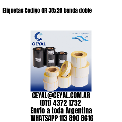 Etiquetas Codigo QR 38×20 banda doble