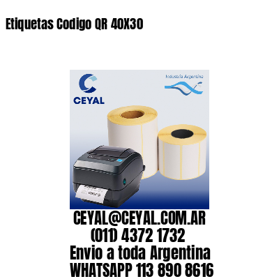 Etiquetas Codigo QR 40X30