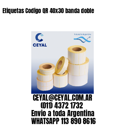 Etiquetas Codigo QR 40×30 banda doble