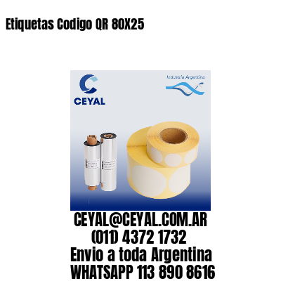 Etiquetas Codigo QR 80X25