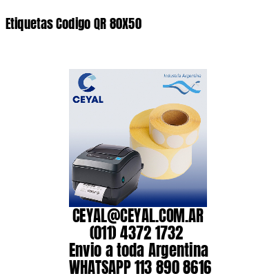 Etiquetas Codigo QR 80X50
