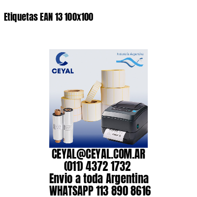 Etiquetas EAN 13 100×100