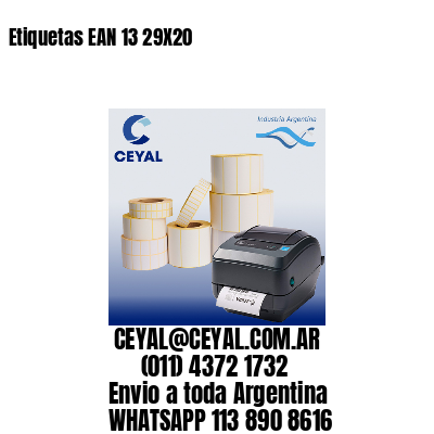 Etiquetas EAN 13 29X20