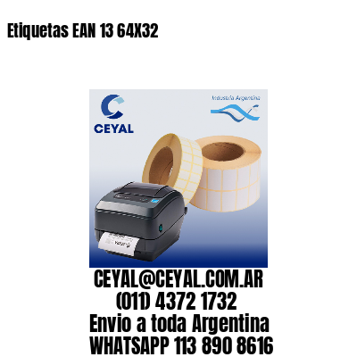 Etiquetas EAN 13 64X32