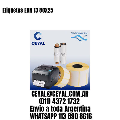 Etiquetas EAN 13 80X25