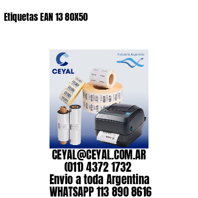 Etiquetas EAN 13 80X50
