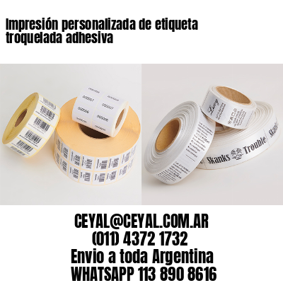 Impresión personalizada de etiqueta troquelada adhesiva