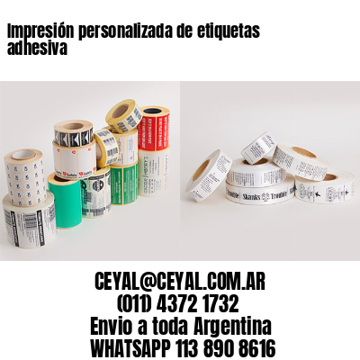 Impresión personalizada de etiquetas adhesiva