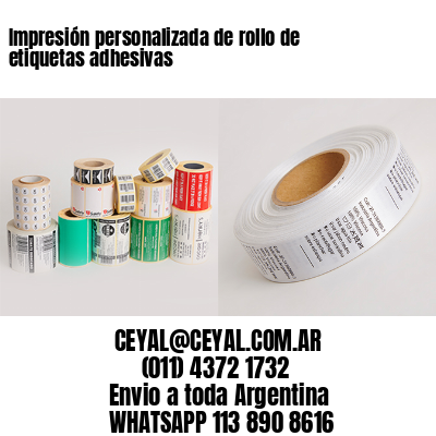 Impresión personalizada de rollo de etiquetas adhesivas