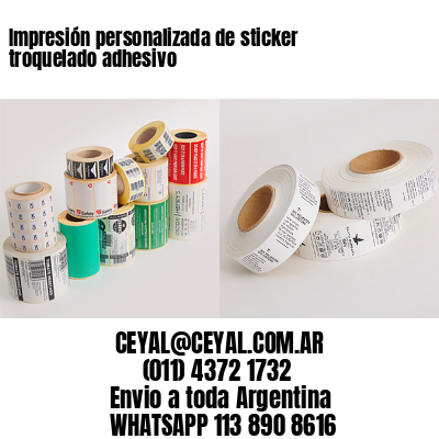 Impresión personalizada de sticker troquelado adhesivo