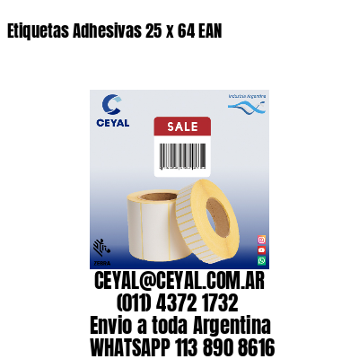 Etiquetas Adhesivas 25 x 64 EAN