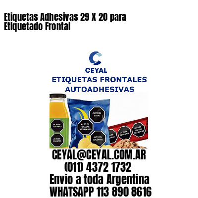 Etiquetas Adhesivas 29 X 20 para Etiquetado Frontal