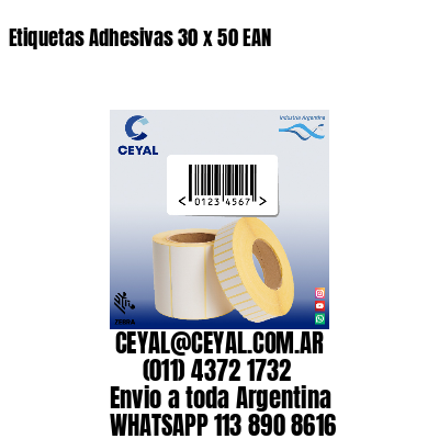 Etiquetas Adhesivas 30 x 50 EAN