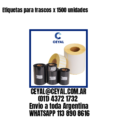Etiquetas para frascos x 1500 unidades