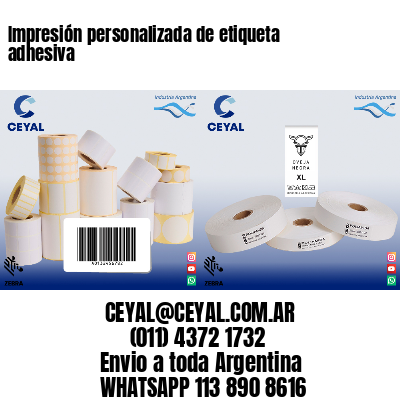 Impresión personalizada de etiqueta adhesiva