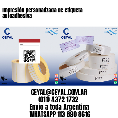 Impresión personalizada de etiqueta autoadhesiva