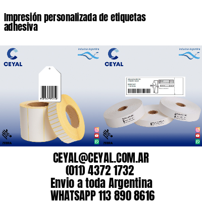 Impresión personalizada de etiquetas adhesiva