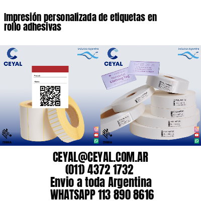 Impresión personalizada de etiquetas en rollo adhesivas