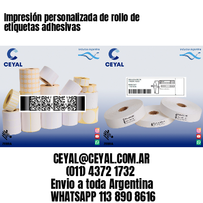 Impresión personalizada de rollo de etiquetas adhesivas