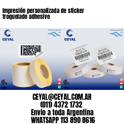Impresión personalizada de sticker troquelado adhesivo