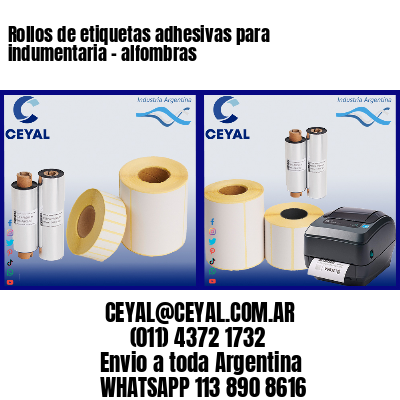 Rollos de etiquetas adhesivas para indumentaria – alfombras