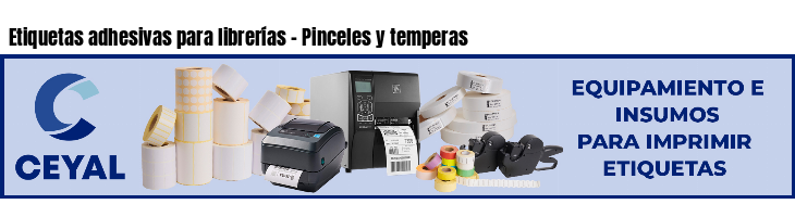 Etiquetas adhesivas para librerías - Pinceles y temperas