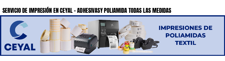 SERVICIO DE IMPRESIÓN EN CEYAL - ADHESIVASY POLIAMIDA TODAS LAS MEDIDAS