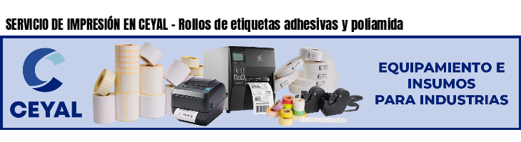 SERVICIO DE IMPRESIÓN EN CEYAL - Rollos de etiquetas adhesivas y poliamida