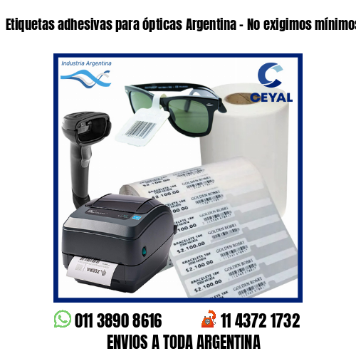 Etiquetas adhesivas para ópticas Argentina – No exigimos mínimos!