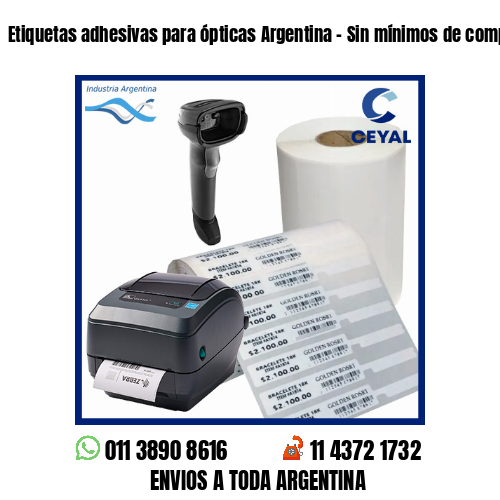 Etiquetas adhesivas para ópticas Argentina – Sin mínimos de compra!