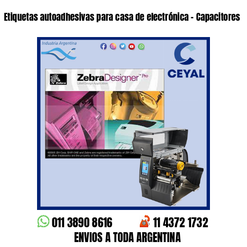 Etiquetas autoadhesivas para casa de electrónica – Capacitores