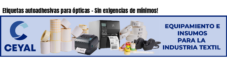 Etiquetas autoadhesivas para ópticas - Sin exigencias de mínimos!
