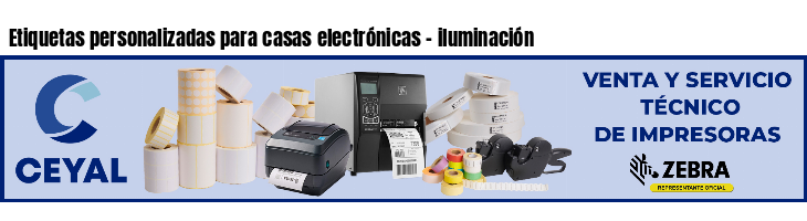 Etiquetas personalizadas para casas electrónicas - iluminación