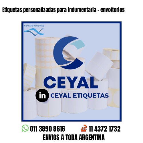 Etiquetas personalizadas para indumentaria - envoltorios