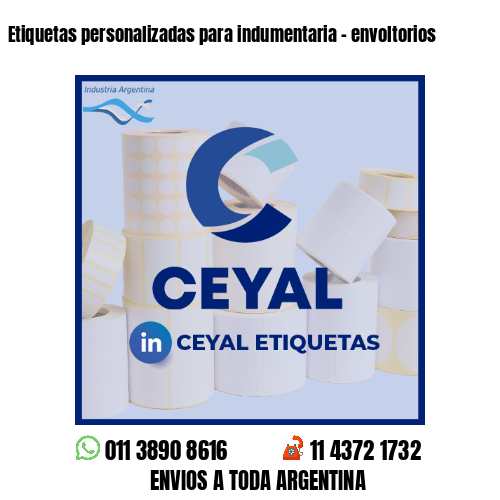 Etiquetas personalizadas para indumentaria - envoltorios