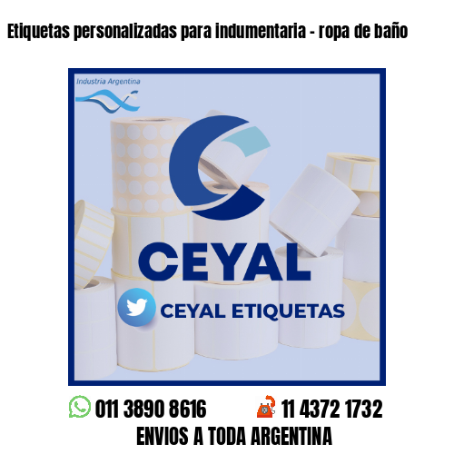 Etiquetas personalizadas para indumentaria - ropa de baño