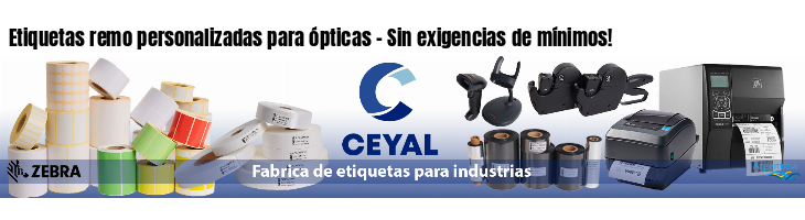 Etiquetas remo personalizadas para ópticas - Sin exigencias de mínimos!