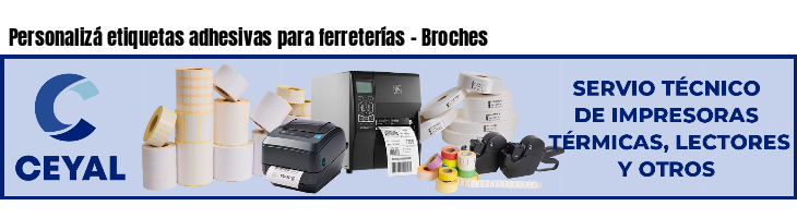 Personalizá etiquetas adhesivas para ferreterías - Broches