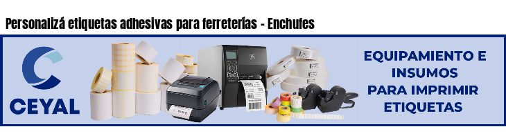 Personalizá etiquetas adhesivas para ferreterías - Enchufes