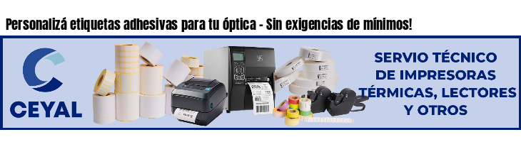 Personalizá etiquetas adhesivas para tu óptica - Sin exigencias de mínimos!