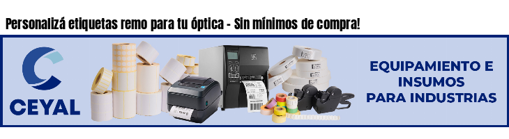 Personalizá etiquetas remo para tu óptica - Sin mínimos de compra!