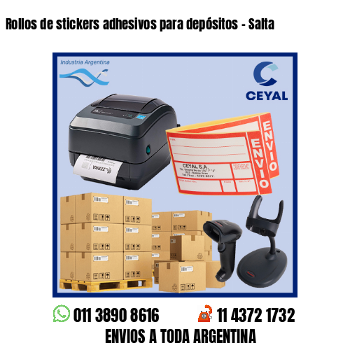 Rollos de stickers adhesivos para depósitos – Salta