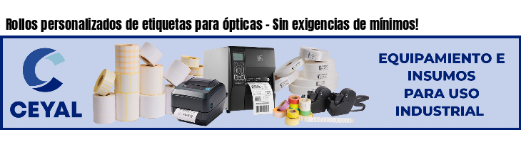 Rollos personalizados de etiquetas para ópticas - Sin exigencias de mínimos!