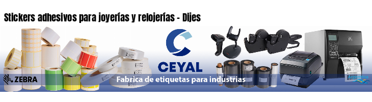 Stickers adhesivos para joyerías y relojerías - Dijes