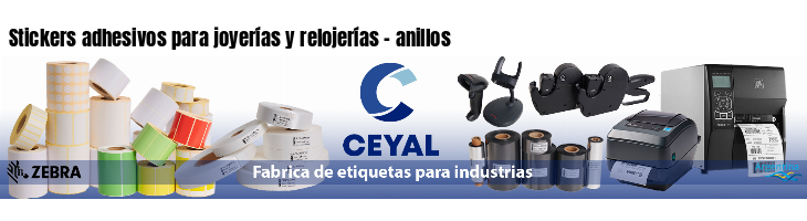 Stickers adhesivos para joyerías y relojerías - anillos