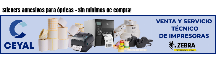 Stickers adhesivos para ópticas - Sin mínimos de compra!